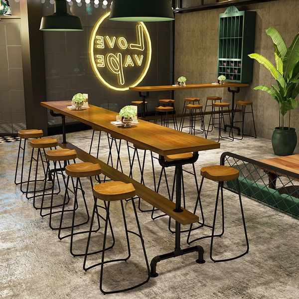 industrial style, retro water pipe, iron art, solid wood and chair, home long milk tea shop, western restaurant, bar, high foot table
industrial style, retro water pipe, iron art, solid wood and chair, home long milk tea shop, western restaurant, bar, high foot table