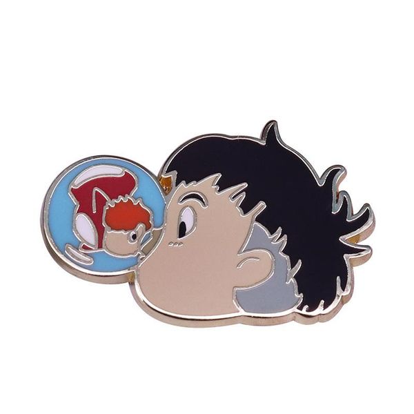 pins, brooches lovely little girl and sosuke kissing enamel brooch fantasy adventure animation movie goldfish princess hard badge label pin, Gray
pins, brooches lovely little girl and sosuke kissing enamel brooch fantasy adventure animation movie goldfish princess hard badge label pin, Gray