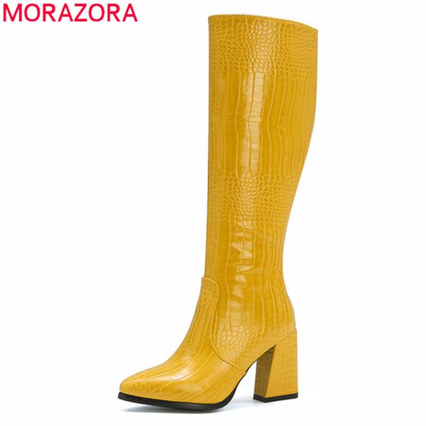 morazora fashion knee high boots ladies shoes thick high heels pointed toe women boots big size 33-43 210506, Black
morazora fashion knee high boots ladies shoes thick high heels pointed toe women boots big size 33-43 210506, Black