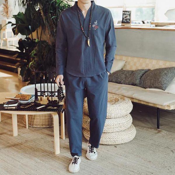 men's tracksuits -5xl plus size mens sets t shirts pants 2 peice streetwear autumn long sleeve linen t-shirt+pants two piece, Gray
men's tracksuits -5xl plus size mens sets t shirts pants 2 peice streetwear autumn long sleeve linen t-shirt+pants two piece, Gray