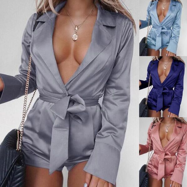 women's jumpsuits & rompers women casual solid bandage turn down soft and comfortable collar long sleeve short pants playsuit l50/0203, Black;white
women's jumpsuits & rompers women casual solid bandage turn down soft and comfortable collar long sleeve short pants playsuit l50/0203, Black;white