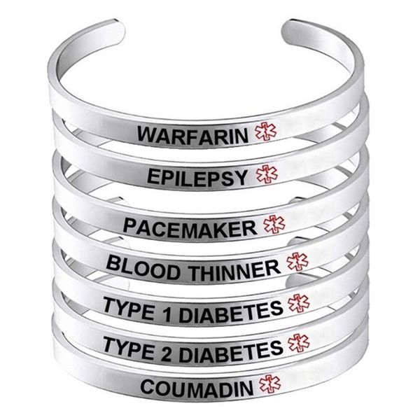 punk stainless steel alert id bracelet bangle diabetic epilepsy sos wristband for men women wholesale, Black
punk stainless steel alert id bracelet bangle diabetic epilepsy sos wristband for men women wholesale, Black