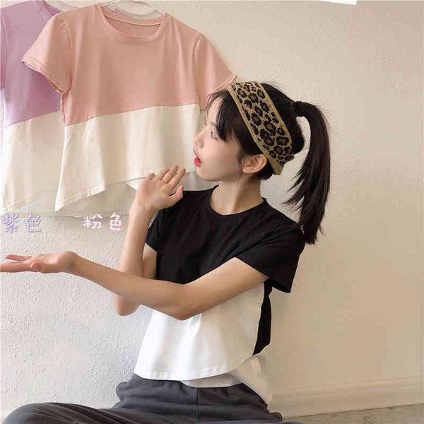 casual basic patckwork -xl 3 sizes 3 colors fashion short sleeve college wind o-neck women female t-shirts 210522, White
casual basic patckwork -xl 3 sizes 3 colors fashion short sleeve college wind o-neck women female t-shirts 210522, White