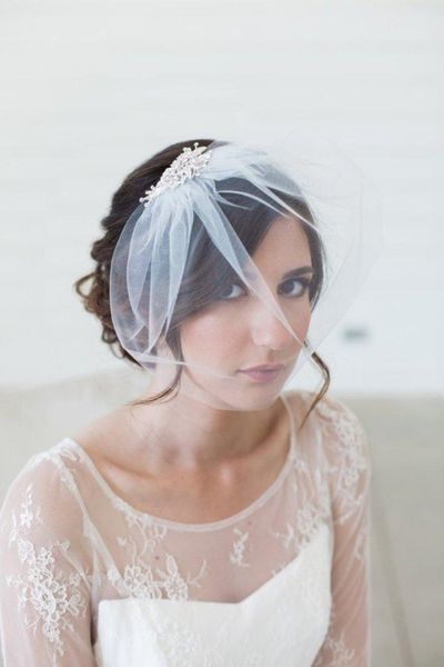 bridal veils ivory birdcage veil crystal comb cage rhinestone short mesh blusher wedding accessories, Black
bridal veils ivory birdcage veil crystal comb cage rhinestone short mesh blusher wedding accessories, Black