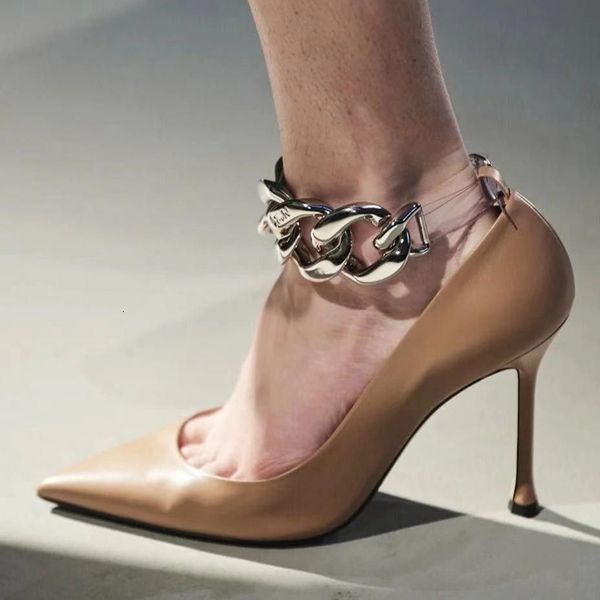 sandals fashion silver chain women pumps high heels black pu leather pointed toe stiletto shoes woman ladies big size 40 dflw
sandals fashion silver chain women pumps high heels black pu leather pointed toe stiletto shoes woman ladies big size 40 dflw