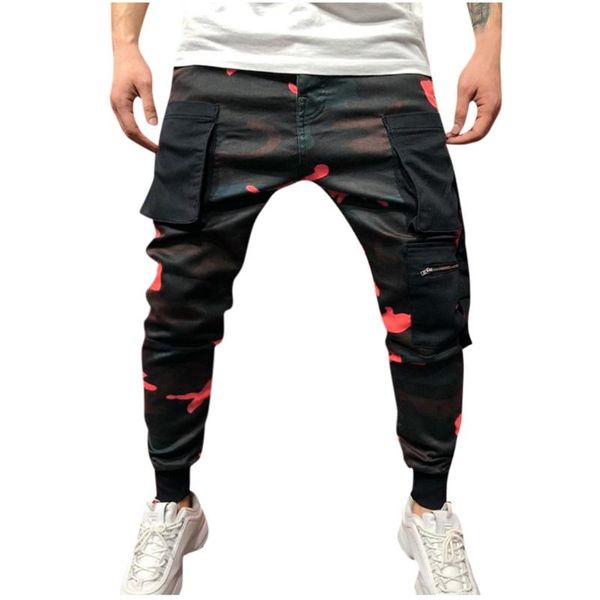 men's pants casual camouflage multi-pocket beam foot tooling trousers sport slim fit running joggers sweatpants, Black
men's pants casual camouflage multi-pocket beam foot tooling trousers sport slim fit running joggers sweatpants, Black