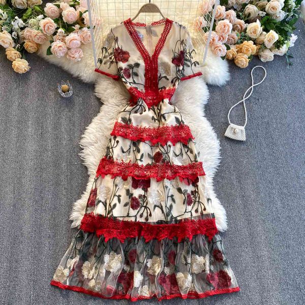 casual dresses summer embroidered crochet floral lace v-neck short sleeve slim lady temperament a-line maxi long gauze vbic, Black;gray
casual dresses summer embroidered crochet floral lace v-neck short sleeve slim lady temperament a-line maxi long gauze vbic, Black;gray