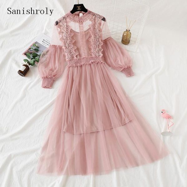 casual dresses sanishroly two pieces spring autumn women lace dress sweet lantern sleeve mesh female beading long vestidos cd018, Black;gray
casual dresses sanishroly two pieces spring autumn women lace dress sweet lantern sleeve mesh female beading long vestidos cd018, Black;gray