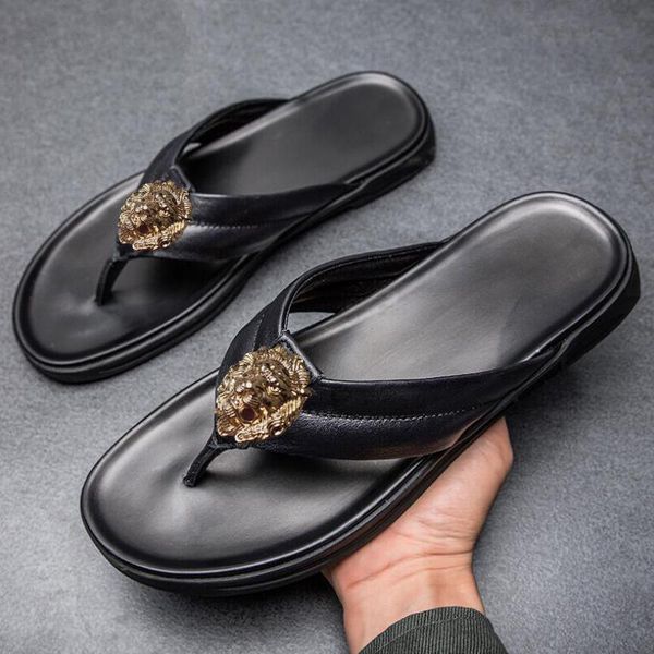 cowhide slippers for men and women, non-slip casual single shoe with soft soles luxury zapatos hombre t2, Black
cowhide slippers for men and women, non-slip casual single shoe with soft soles luxury zapatos hombre t2, Black