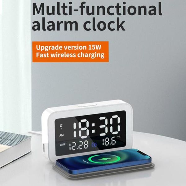 desk & table clocks wireless charger for small alarm clock and night lights with rechargeable calendar
desk & table clocks wireless charger for small alarm clock and night lights with rechargeable calendar