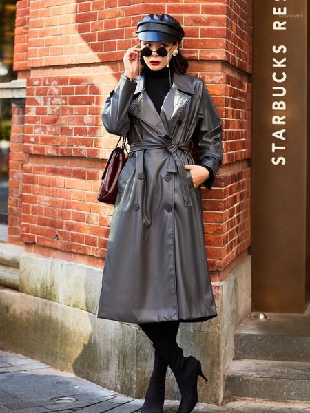 jaqueta couro feminina real double breasted leather jacket women women's trench coat pu 2021 double-breasted v-neck & faux, Black
jaqueta couro feminina real double breasted leather jacket women women's trench coat pu 2021 double-breasted v-neck & faux, Black