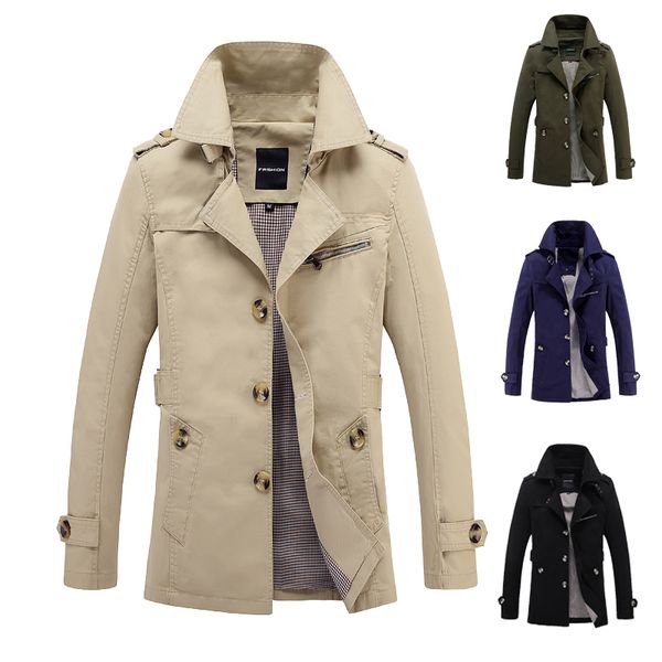 designers mens business trench coats fashion long cotton windbreaker superior quality buttons male fashion outerwear jackets win, Black;brown
designers mens business trench coats fashion long cotton windbreaker superior quality buttons male fashion outerwear jackets win, Black;brown