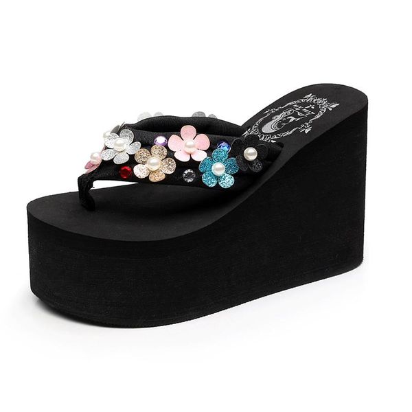 slippers womens high wedge heel flip flops platform fashion flowers sequins beach shoes black 11cm c623
slippers womens high wedge heel flip flops platform fashion flowers sequins beach shoes black 11cm c623