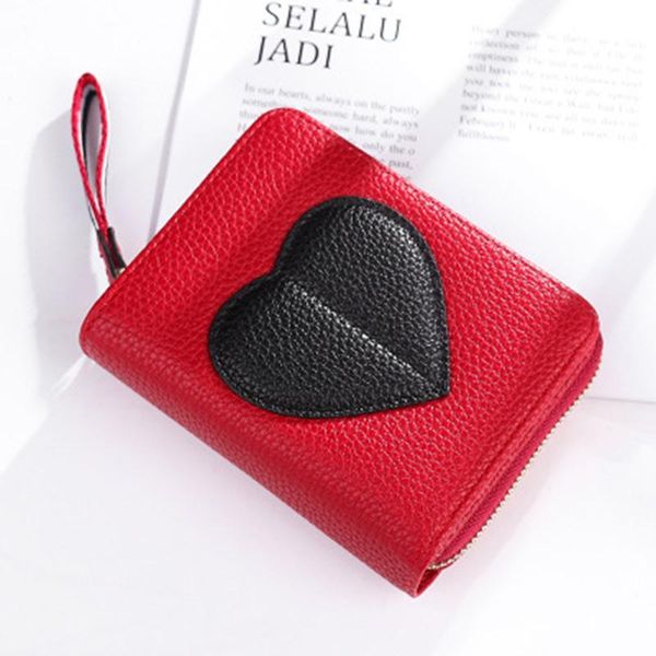 wallets women bag soft lleather wallet big heart mini card sweet girl portable clutch, Red;black
wallets women bag soft lleather wallet big heart mini card sweet girl portable clutch, Red;black