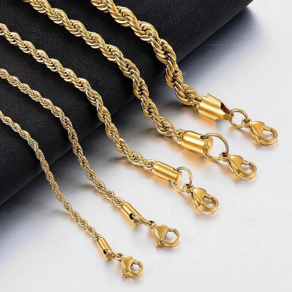 chains gold stainless steel rope chain 2mm-6mm fashion jewelry ladies necklace, Silver
chains gold stainless steel rope chain 2mm-6mm fashion jewelry ladies necklace, Silver