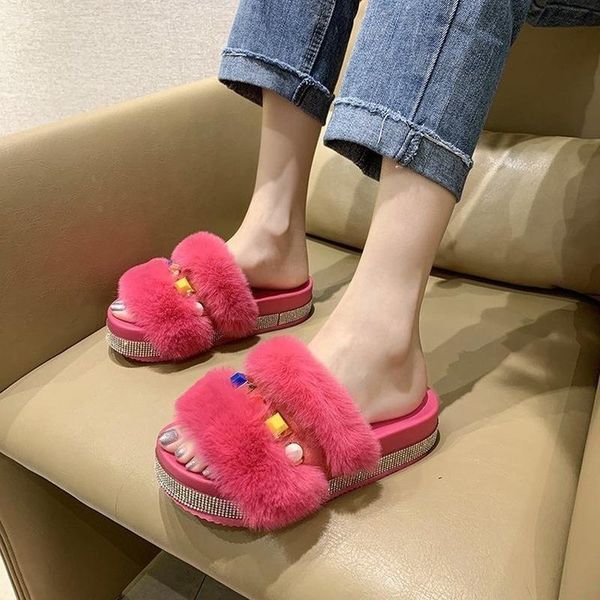 fashion women platform slippers warm shoes woman autumn beaded rhinestone female slides plus size 35-43, Black
fashion women platform slippers warm shoes woman autumn beaded rhinestone female slides plus size 35-43, Black