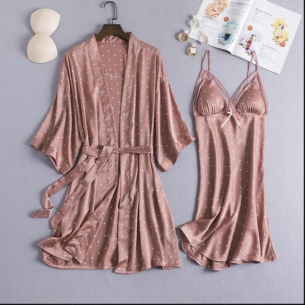 pyjama gown set sleep suit women sleepwear 2pcs nightshirts v neck pajamas silky spring nighty robe wear home negligee homewear, Black;red
pyjama gown set sleep suit women sleepwear 2pcs nightshirts v neck pajamas silky spring nighty robe wear home negligee homewear, Black;red