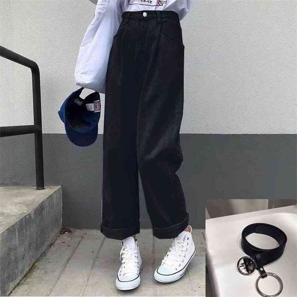 jeans women solid vintage high waist wide leg denim trousers simple students all-match loose fashion harajuku womens chic casual 210708, Blue
jeans women solid vintage high waist wide leg denim trousers simple students all-match loose fashion harajuku womens chic casual 210708, Blue
