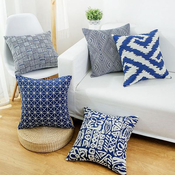 cushion/decorative pillow 45x45cm/60x60/70x70cm geometric printed cotton linen cushion cover dark blue throw pillowcase
cushion/decorative pillow 45x45cm/60x60/70x70cm geometric printed cotton linen cushion cover dark blue throw pillowcase