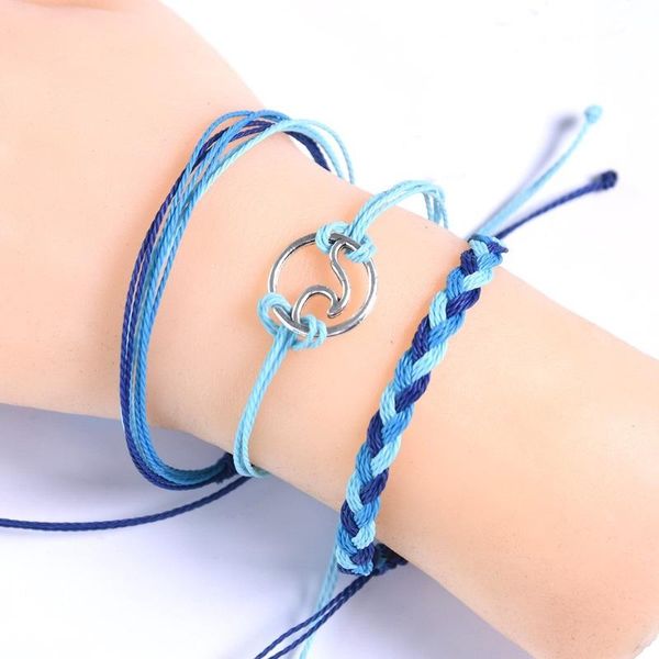 link, chain simple ocean blue rope braided hollow wave bracelets christmas bangle gift for women jewelry 2021 wholesale, Black
link, chain simple ocean blue rope braided hollow wave bracelets christmas bangle gift for women jewelry 2021 wholesale, Black