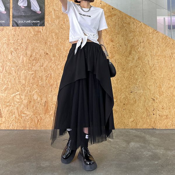 skirts wind women's medium length elastic high waist thin irregular dign stitched mh a-line skirt, Black
skirts wind women's medium length elastic high waist thin irregular dign stitched mh a-line skirt, Black