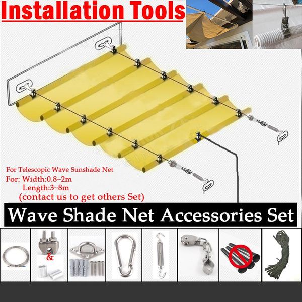 shade sunshade net accessories set stainless steel pipe clamp pulley wire rope nets installation tools
shade sunshade net accessories set stainless steel pipe clamp pulley wire rope nets installation tools