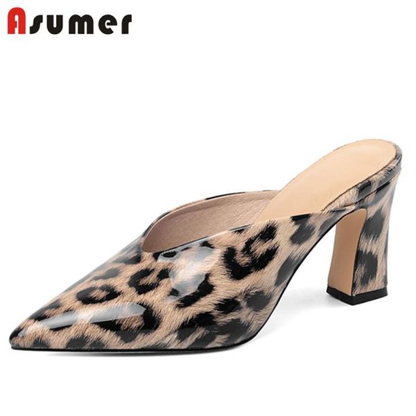 dress shoes asumer 2021 est leopard high heels lady mules pointed toe slip on spring summer party prom women pumps zebra, Black
dress shoes asumer 2021 est leopard high heels lady mules pointed toe slip on spring summer party prom women pumps zebra, Black