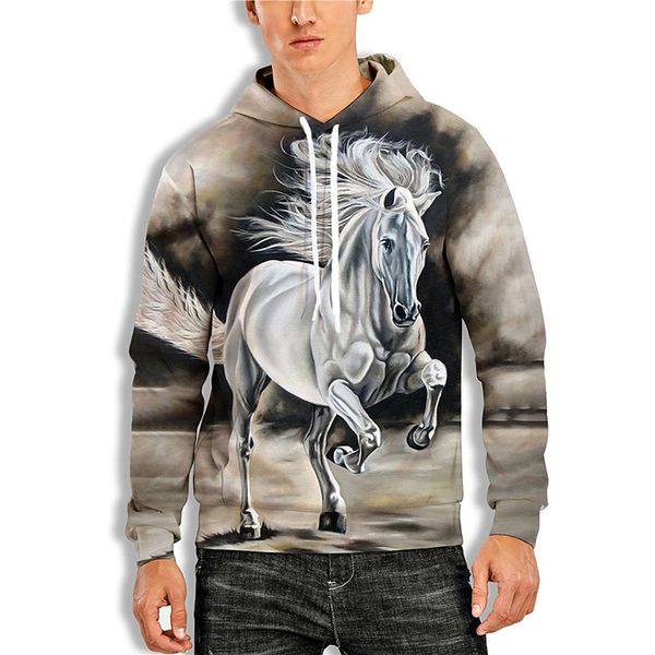 white horse personality men's 3d printed hoodie visual impact party punk gothic round neck american sweatshirt hoodie, Black
white horse personality men's 3d printed hoodie visual impact party punk gothic round neck american sweatshirt hoodie, Black