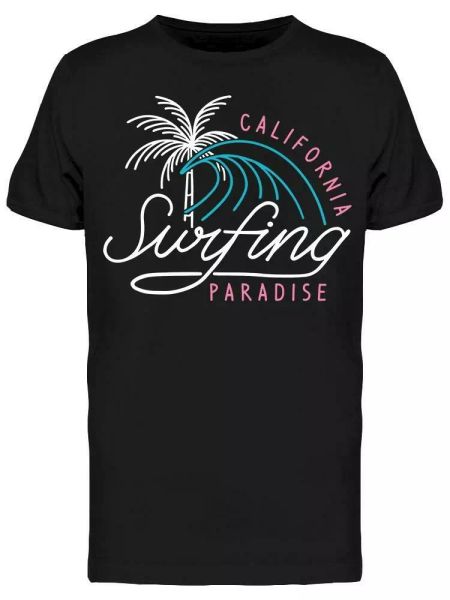 california surfing paradise. tee men's -image by shutterstock, White;black
california surfing paradise. tee men's -image by shutterstock, White;black