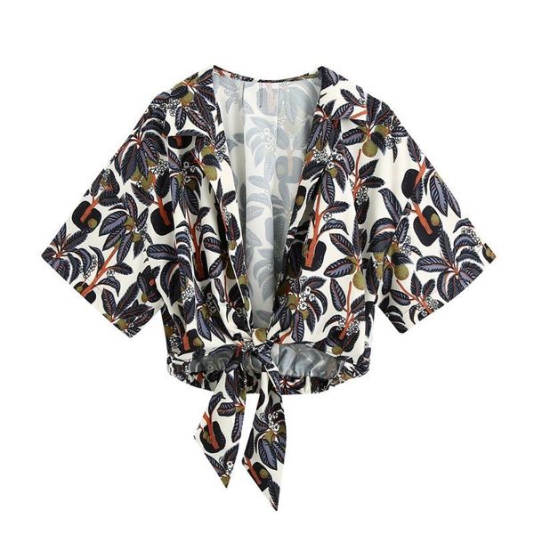 women's blouses & shirts early autumn style v-neck wide-sleeved retro loose and thin fashion knot printing holiday casual shirt np87, White
women's blouses & shirts early autumn style v-neck wide-sleeved retro loose and thin fashion knot printing holiday casual shirt np87, White