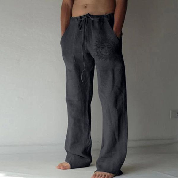 men's pants casual sweatpants sun flower print full length pocket drawstring linen trousers men harajuku ropa hombre 2021, Black
men's pants casual sweatpants sun flower print full length pocket drawstring linen trousers men harajuku ropa hombre 2021, Black