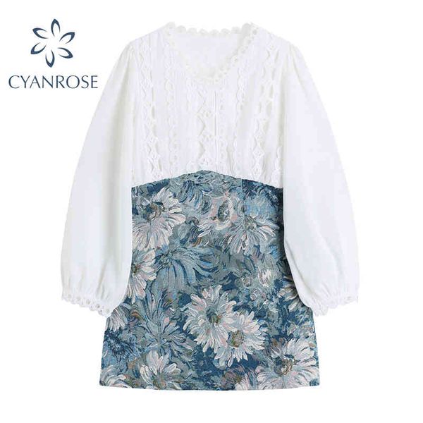 women spliced floral shirt dress korean vintage elegant long sleeve crop dresses office ladies temperament chic print vestidos 210417, Black;gray
women spliced floral shirt dress korean vintage elegant long sleeve crop dresses office ladies temperament chic print vestidos 210417, Black;gray