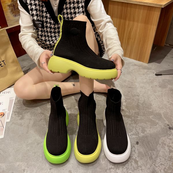 flying woven sock's autumn 2021 net red fashion, easy to take short muffin, thick soled leisure elastic boot, Black
flying woven sock's autumn 2021 net red fashion, easy to take short muffin, thick soled leisure elastic boot, Black