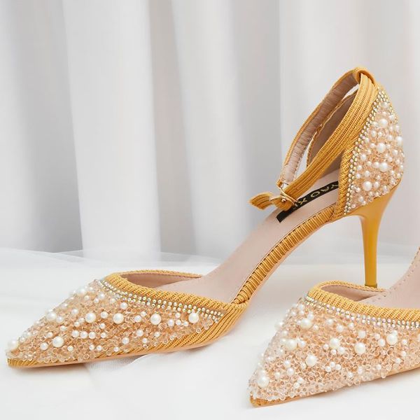 women pumps pearl shallow thin heel stilettos high heels point toes womens party wedding dress pump elegant nude shoes sandals, Black
women pumps pearl shallow thin heel stilettos high heels point toes womens party wedding dress pump elegant nude shoes sandals, Black