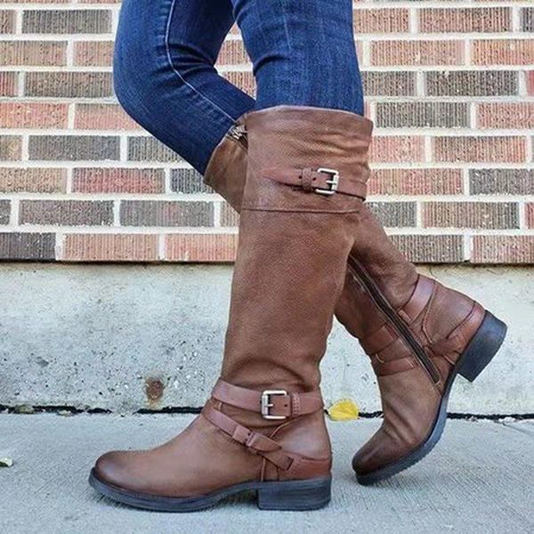 boots women knee high gladiator low heels autumn pu leather winter plus size shoes booties vintage shoe mujer h240, Black
boots women knee high gladiator low heels autumn pu leather winter plus size shoes booties vintage shoe mujer h240, Black