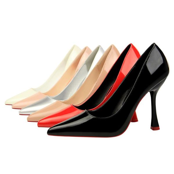 western fashion super strange high heels shallow pumps patent leather pointy ladies office scarpin red bridal shoes 3212-5 dress, Black
western fashion super strange high heels shallow pumps patent leather pointy ladies office scarpin red bridal shoes 3212-5 dress, Black