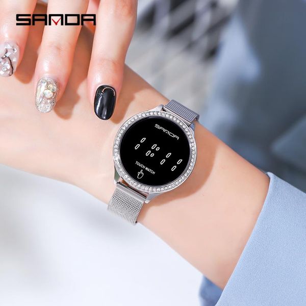 sanda ladies large watches mesh band leisure elegant woman watch diamond digital 2021 wristwatch clock wristwatches, Slivery;brown
sanda ladies large watches mesh band leisure elegant woman watch diamond digital 2021 wristwatch clock wristwatches, Slivery;brown