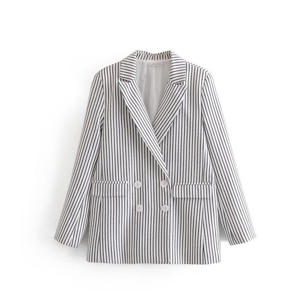 women's suits & blazers england style women white striped blazer elegant office suit long sleeve double breasted fashion feminine leisu, White;black
women's suits & blazers england style women white striped blazer elegant office suit long sleeve double breasted fashion feminine leisu, White;black