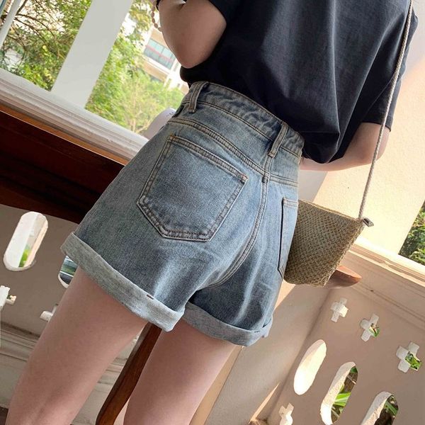 women's shorts net red denim summer high loose thin student 2021 new versatile curly waist a-line pants, White;black
women's shorts net red denim summer high loose thin student 2021 new versatile curly waist a-line pants, White;black