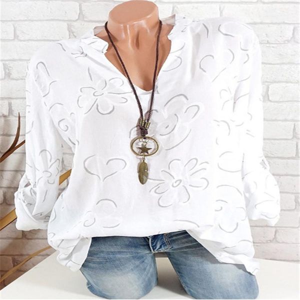women's blouses & shirts 2xl plus large size summer leisure blouse white loose floral print v neck long sleeve blusas
women's blouses & shirts 2xl plus large size summer leisure blouse white loose floral print v neck long sleeve blusas