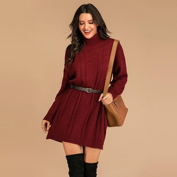 casual dresses 2021 dress women long sleeves high-neck knitting midi retro jacket ladies autumn winter loose knitted vestidos mujer, Black;gray
casual dresses 2021 dress women long sleeves high-neck knitting midi retro jacket ladies autumn winter loose knitted vestidos mujer, Black;gray