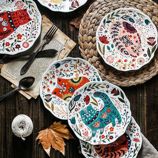 dishes & plates ceramic dinner 8 inch colorful cat steak plate under-glazed fruit dessert tray flower kitten dinnerware microwave
dishes & plates ceramic dinner 8 inch colorful cat steak plate under-glazed fruit dessert tray flower kitten dinnerware microwave