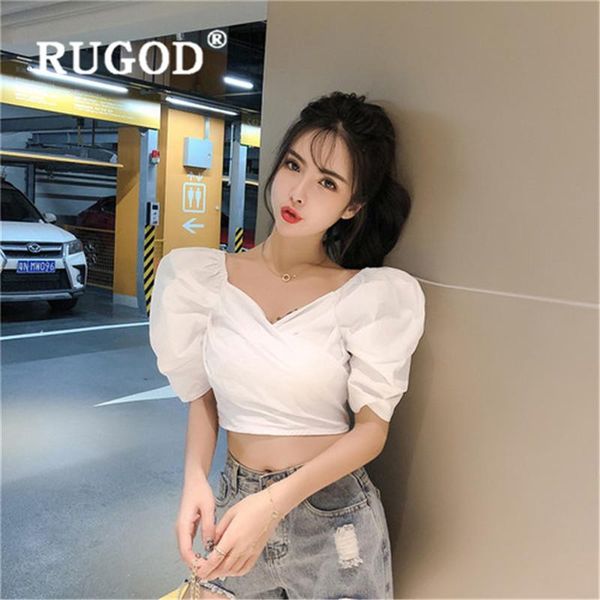 women's blouses & shirts rugod 2021 puff sleeve v neck womens and casual high waist slim blusa mujer, White
women's blouses & shirts rugod 2021 puff sleeve v neck womens and casual high waist slim blusa mujer, White