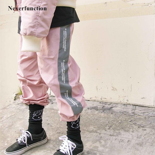 men's pants men stitching reflective side stripe letter embroidery track streetwear pink windbreaker sweatpants joggers trousers, Black
men's pants men stitching reflective side stripe letter embroidery track streetwear pink windbreaker sweatpants joggers trousers, Black