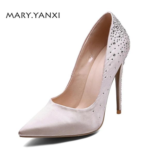 dress shoes spring/autumn women pumps lady satin plus size crystal high thin heels pointed toe fashion party slip-on shallow stilettos, Black
dress shoes spring/autumn women pumps lady satin plus size crystal high thin heels pointed toe fashion party slip-on shallow stilettos, Black