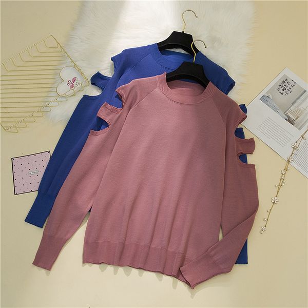 women's sweaters shintimes spring autumn hole off shoulder knitted pullover womens long sleeve sweater women fall woman clothes pull fe, White;black
women's sweaters shintimes spring autumn hole off shoulder knitted pullover womens long sleeve sweater women fall woman clothes pull fe, White;black