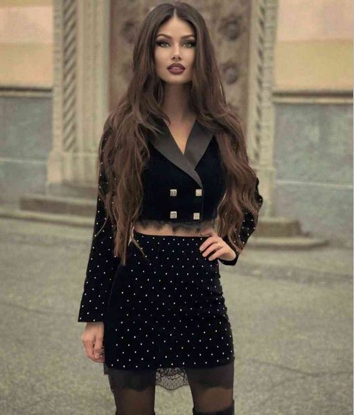 dress 2021, black women's suits, winter clothes, designer buttons, striped skirt, celebrity, party, street 2bn3
dress 2021, black women's suits, winter clothes, designer buttons, striped skirt, celebrity, party, street 2bn3