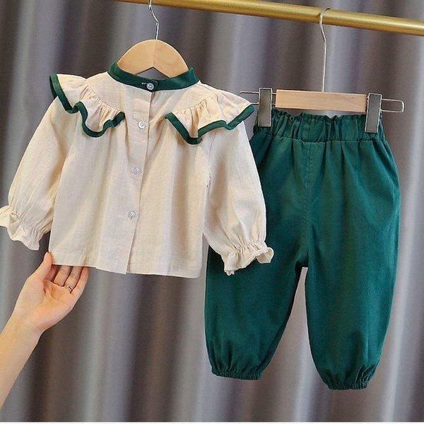 clothing sets long sleeve shirts and pants suit for kids 2021 bow decoration two pieces set ruffles casual tracksuit, White
clothing sets long sleeve shirts and pants suit for kids 2021 bow decoration two pieces set ruffles casual tracksuit, White