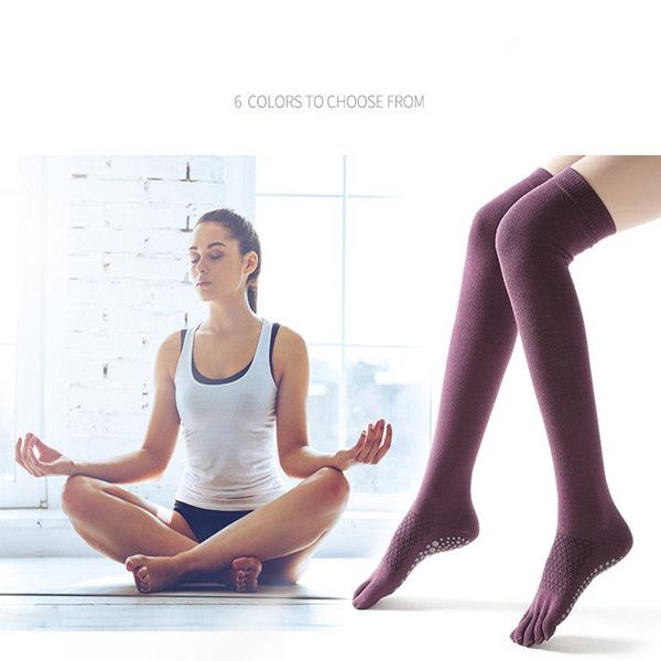 pure cotton thermal long tube over knee socks five-toed yoga non-slip sports stockings toe pilates, Black
pure cotton thermal long tube over knee socks five-toed yoga non-slip sports stockings toe pilates, Black