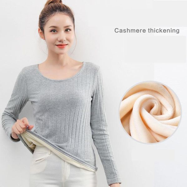 women's t-shirt women autumn winter high street fashion o neck long sleeve plus velvet thick warm fleece t shirt ladies cotton casual s, White
women's t-shirt women autumn winter high street fashion o neck long sleeve plus velvet thick warm fleece t shirt ladies cotton casual s, White